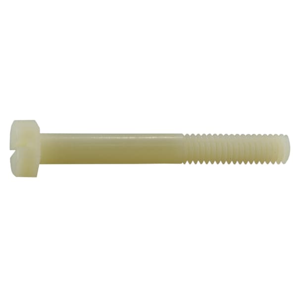 Midwest Fastener 5/16"-18 x 2-1/2 in Slotted Hex Machine Screw, Plain Nylon, 8 PK 69921 - main